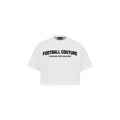 FC CURVED BASIC - WHITE OVERSIZED CROPPED